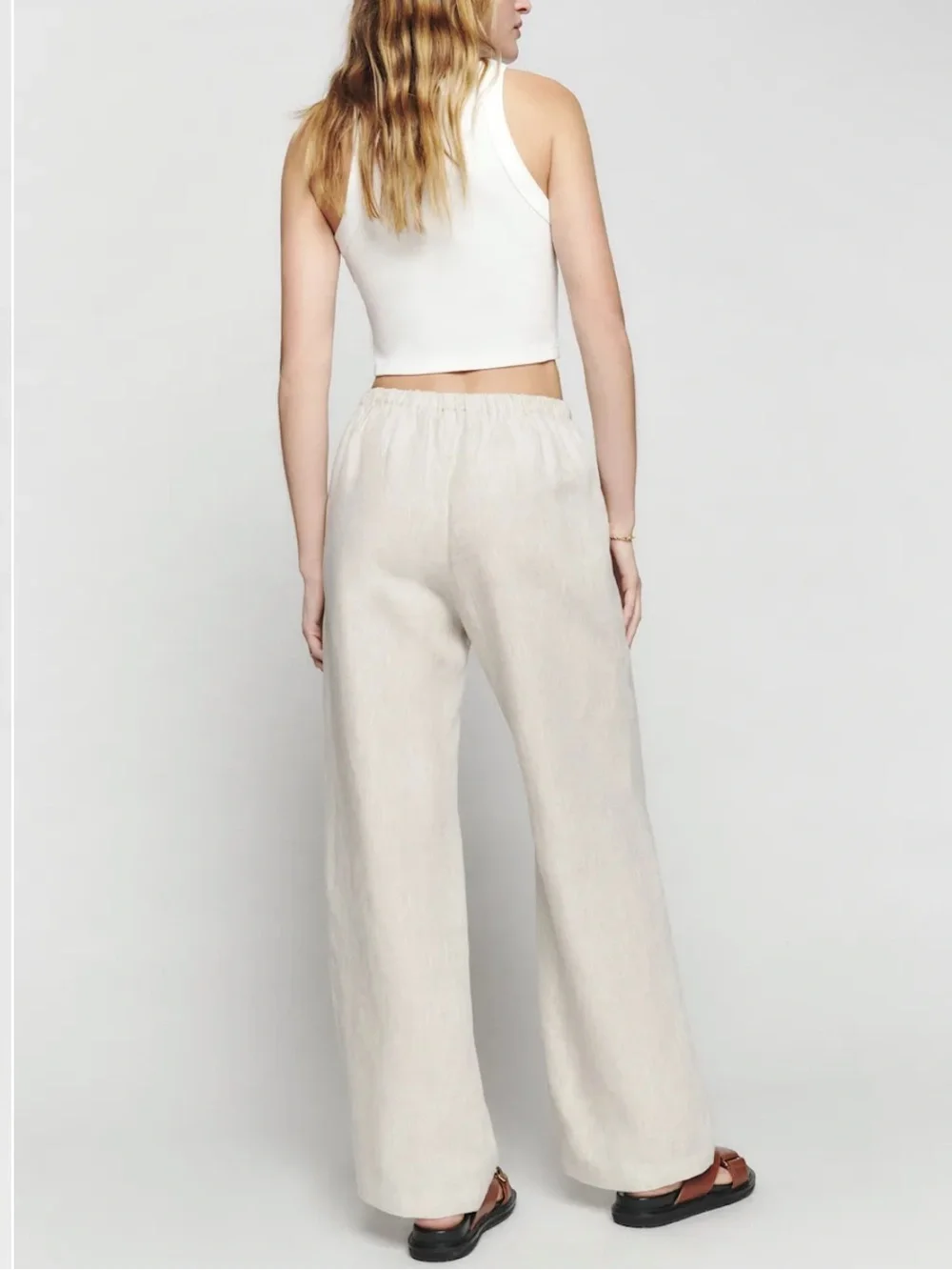 Reformation Olina Linen Pant in size M Petite